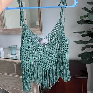 Anthropology crochet tank